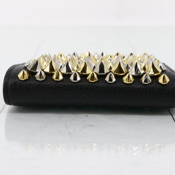 Christian Louboutin Studs Wallet Compact Bi-Fold Leather - Picture 3 of 14
